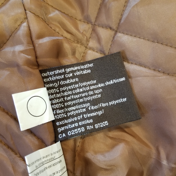 🧥VINTAGE DANIER LEATHER TRENCH COAT WITH FUR COLLAR - Picture 14 of 16